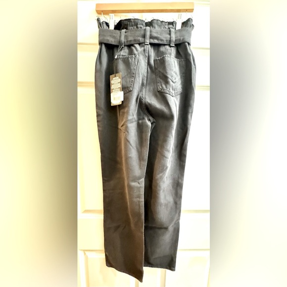 Hudson Jeans NWT SZ 26 High-Waisted Paper Bag Washed Black Jeans - Picture 6 of 7